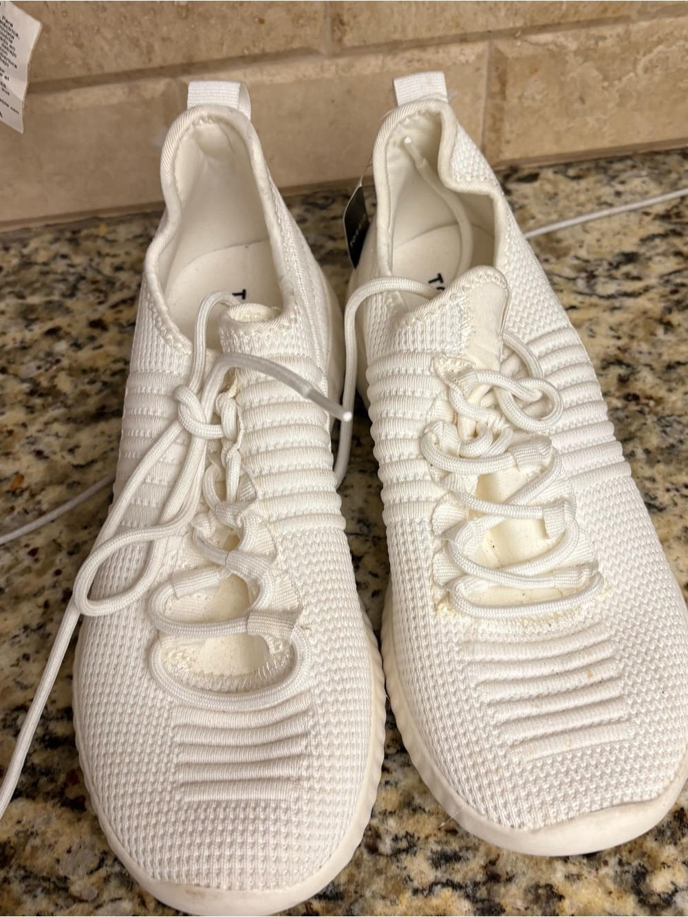 torrid White Knit Lace-Up Women’s Sneakers